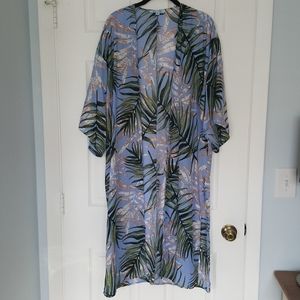 Palm leaf design kimono
